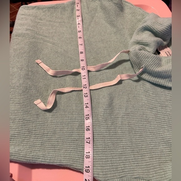 Anthropologie Saturday Sunday NWT seafoam green cowl drawstring sz XXS, 19” p2p - Picture 6 of 10